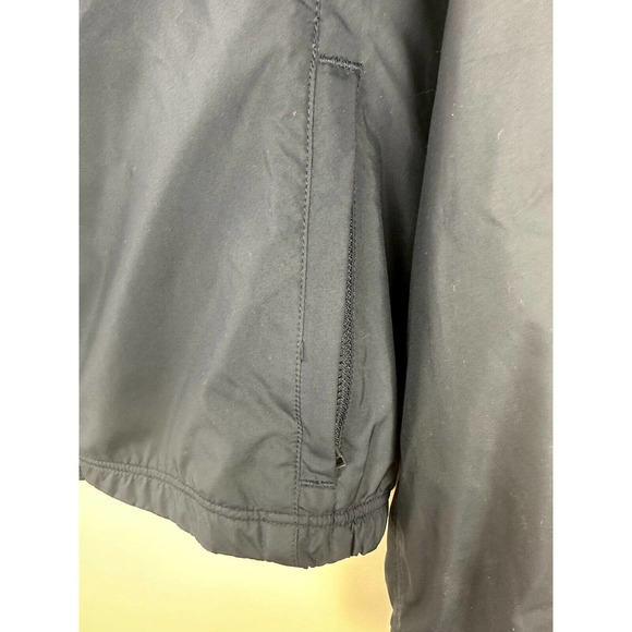 Tory Burch Tory Sport Full Zip Bomber Jacket Crop Length Navy Blue Medium Vented - Picture 5 of 9